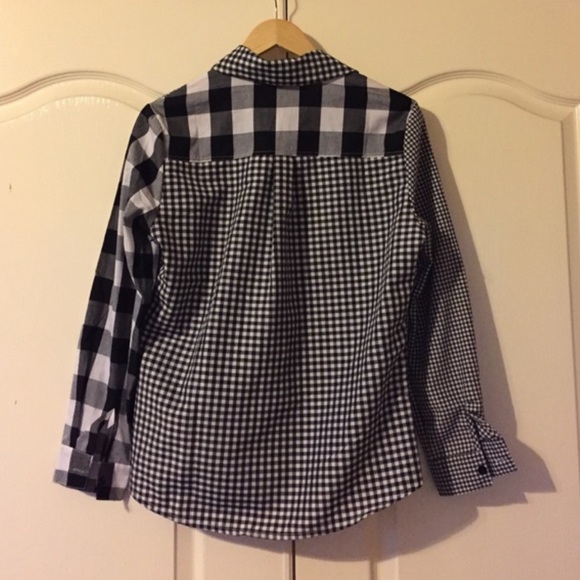 Mixed Gingham Button Up Dress Shirt - Picture 8 of 8